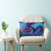 Cosmic Swirl of Blue N Roze Sierkussen Kussen (Stoel)