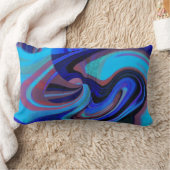 Cosmic Swirl of Blue N Roze Sierkussen Kussen (Deken)