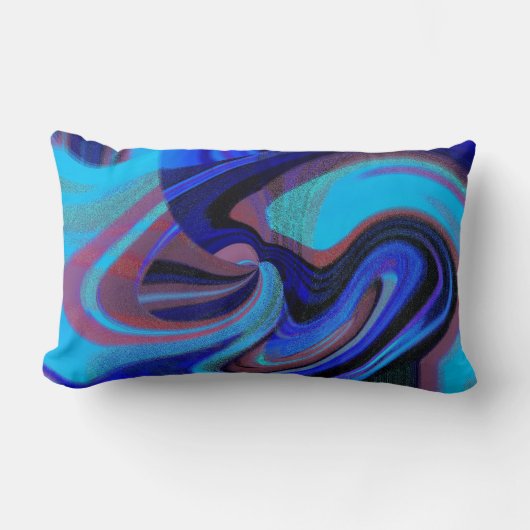 Cosmic Swirl of Blue N Roze Sierkussen Kussen (Voorkant)