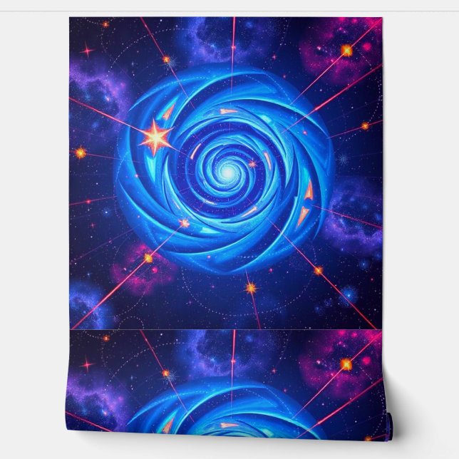 Cosmic Swirl Wall Art Behang (Afrollen)