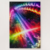 Cosmic Swirling Indigo Celestial Rainbow Universe Legpuzzel (Verticaal)