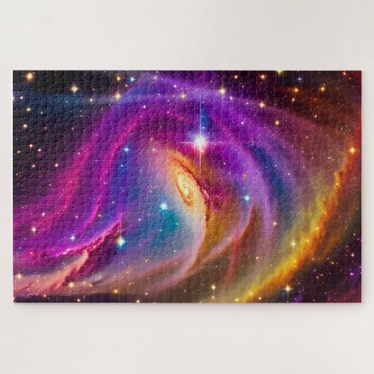 Cosmic Swirling Indigo Party Fun Event in Universe Legpuzzel (Horizontaal)