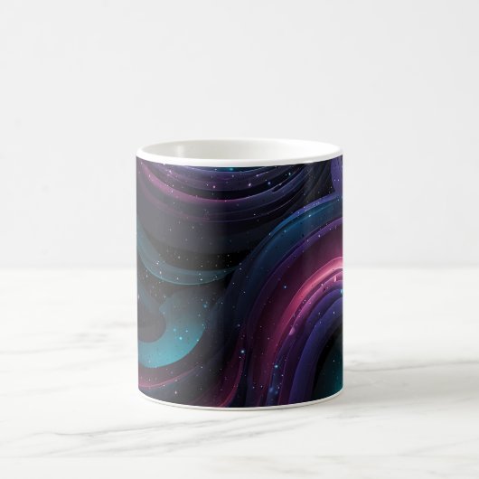 🌌 Cosmic Swirls: Galaxy-Inspired Abstract Design Koffiemok (Center)