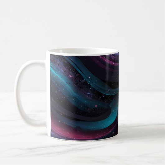 🌌 Cosmic Swirls: Galaxy-Inspired Abstract Design Koffiemok (Links)