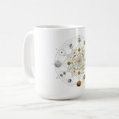 Cosmic Symmetry – Celestial Mandala Space Mug Koffiemok (Voorkant links)