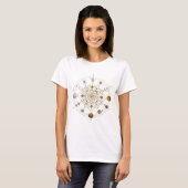 Cosmic Symmetry – Celestial Mandala Space T-Shirt (Voorkant volledig)