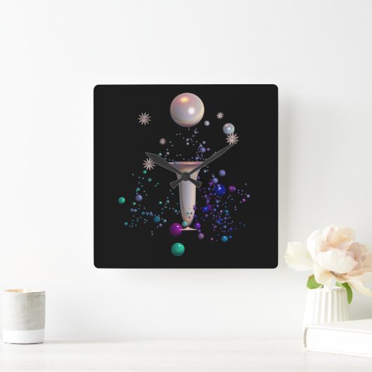 Cosmic Symphony Vierkante Klok (Huis)