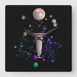 Cosmic Symphony Vierkante Klok