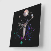 Cosmic Symphony Vierkante Klok (Hoek)