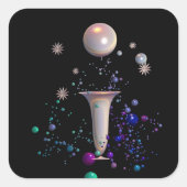 Cosmic Symphony Vierkante Sticker (Voorkant)