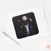 Cosmic Symphony Vierkante Sticker (Envelop)