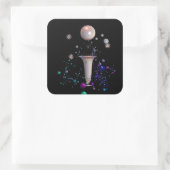 Cosmic Symphony Vierkante Sticker (Tas)