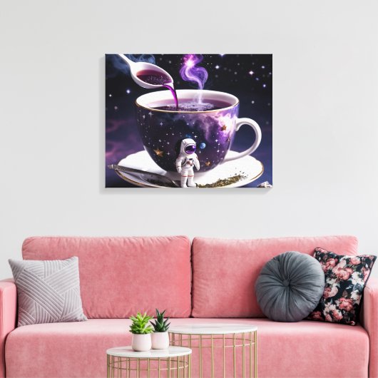 Cosmic Tea Party Canvas Afdruk (Insitu (Woonkamer))