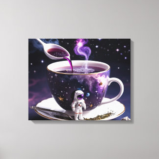 Cosmic Tea Party Canvas Afdruk