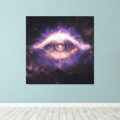 Cosmic Third Eye Awakening - Spiritual Awareness Canvas Afdruk (Insitu (Houten vloer))
