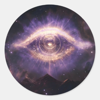 Cosmic Third Eye Awakening - Spiritual Awareness Ronde Sticker
