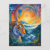 Cosmic Tiger Briefkaart (Voorkant)