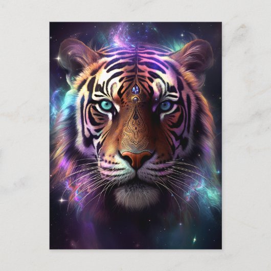Cosmic Tiger Briefkaart (Voorkant)