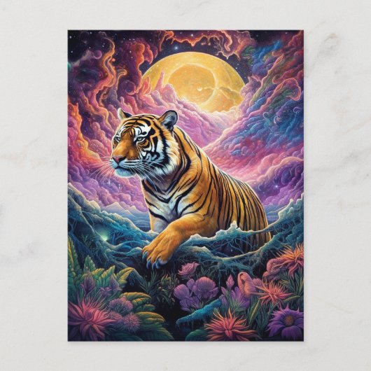Cosmic Tiger Briefkaart (Voorkant)