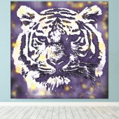 Cosmic Tiger Canvas Afdruk (Insitu (Houten vloer))