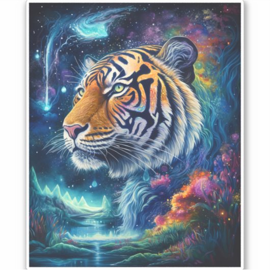 Cosmic Tiger Sticker (Voorkant)