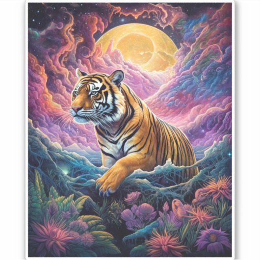 Cosmic Tiger Sticker (Voorkant)