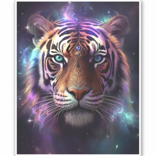 Cosmic Tiger Sticker (Voorkant)