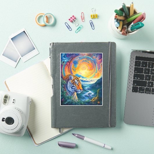 Cosmic Tiger Sticker (iPad Cover)