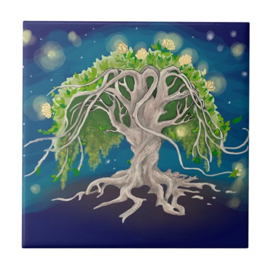 Cosmic Tree~tegel Tegeltje (Voorkant)