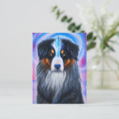 Cosmic Tri Color Australische herder Briefkaart (Staand voorkant)