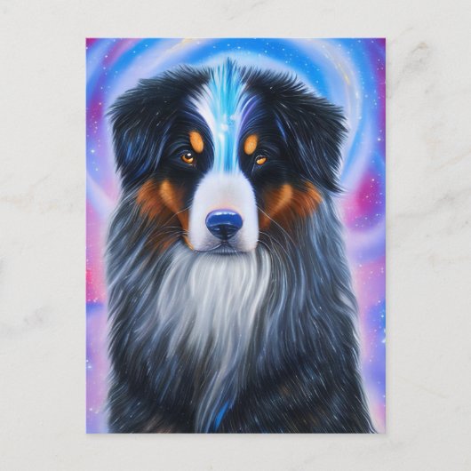 Cosmic Tri Color Australische herder Briefkaart (Voorkant)