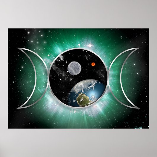 Cosmic Triple Goddess Poster (Voorkant)