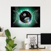Cosmic Triple Goddess Poster (Thuiskantoor)