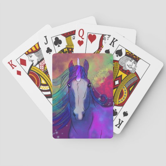 Cosmic Unicorn 5 Pokerkaarten (Achterkant)