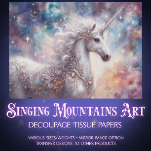 Cosmic Unicorn Dreamscape Decoupage Tissuepapier