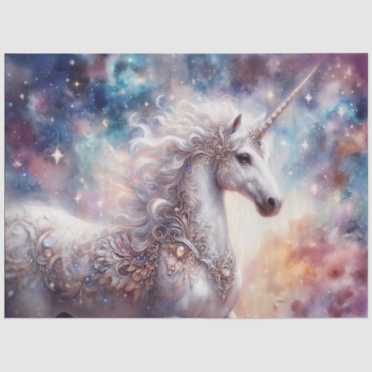 Cosmic Unicorn Dreamscape Decoupage Tissuepapier (Voorkant)