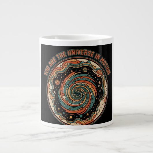 Cosmic Universe In Motion - Retro Aesthetic Spirit Grote Koffiekop (Voorkant)