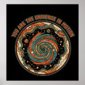 Cosmic Universe In Motion - Retro Aesthetic Spirit Poster (Voorkant)
