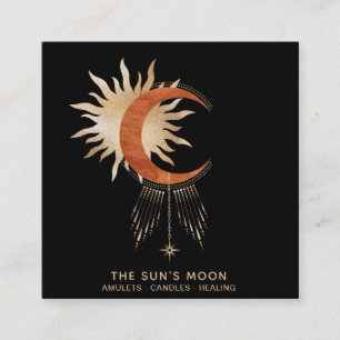 *~* Cosmic Universe Moon Beams Sun Rays Stars Vierkante Visitekaartje