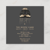 *~* Cosmic Universe Moon Stars Mystic Hands Vierkante Visitekaartje (Achterkant)