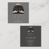 *~* Cosmic Universe Moon Stars Mystic Hands Vierkante Visitekaartje (Voorkant / Achterkant)