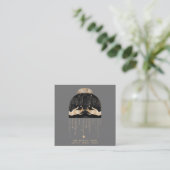 *~* Cosmic Universe Moon Stars Mystic Hands Vierkante Visitekaartje (Staand voorkant)