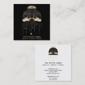 *~* Cosmic Universe Stars Moon Mystic Hands Vierkante Visitekaartje (Voorkant / Achterkant)