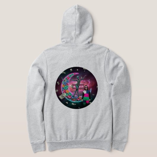 Cosmic Vegas Alien Moon Hoodie 👽🌙 (Laag Achter)