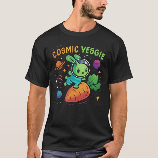 Cosmic Veggie Explorer - Astronaut Bunny T-shirt (Voorkant)