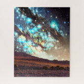 Cosmic verbluffend kleurrijk show over woestijn legpuzzel (Verticaal)