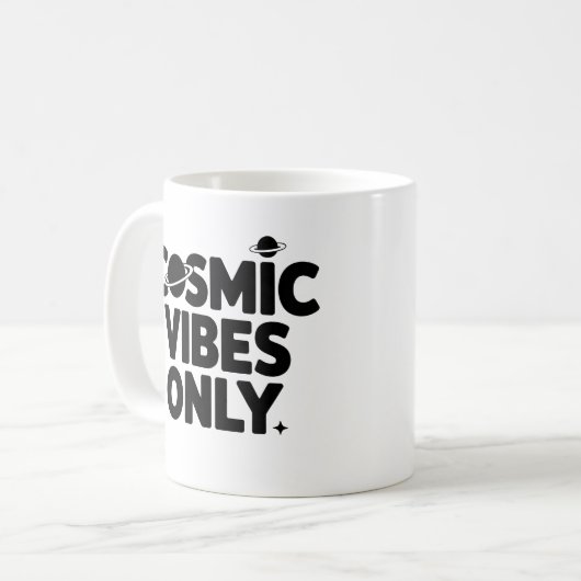 Cosmic Vibes Only Mok – Astrologie Koffiekopje (Voorkant links)