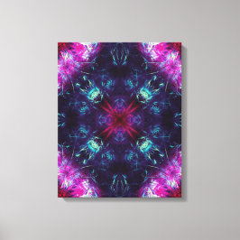Cosmic Violet Energy Fractal Art Canvas Afdruk