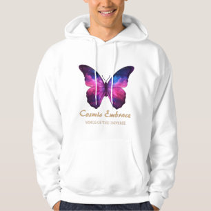 Cosmic Vlindersterrenstelsel Vleugels Hoodie