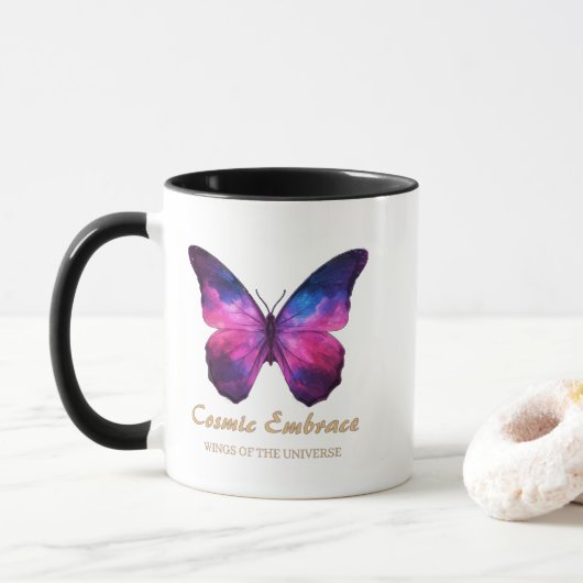 Cosmic Vlindersterrenstelsel Vleugels Mok (Met donut)